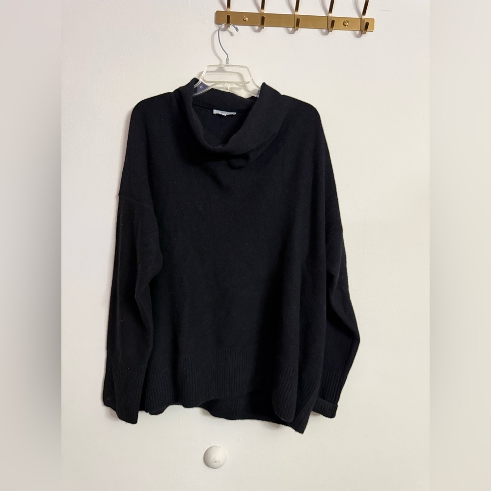 VINCE Black 100% Cashmere Cowl Neck Sweater Women’s NWOT Size XXL - Picture 1 of 3